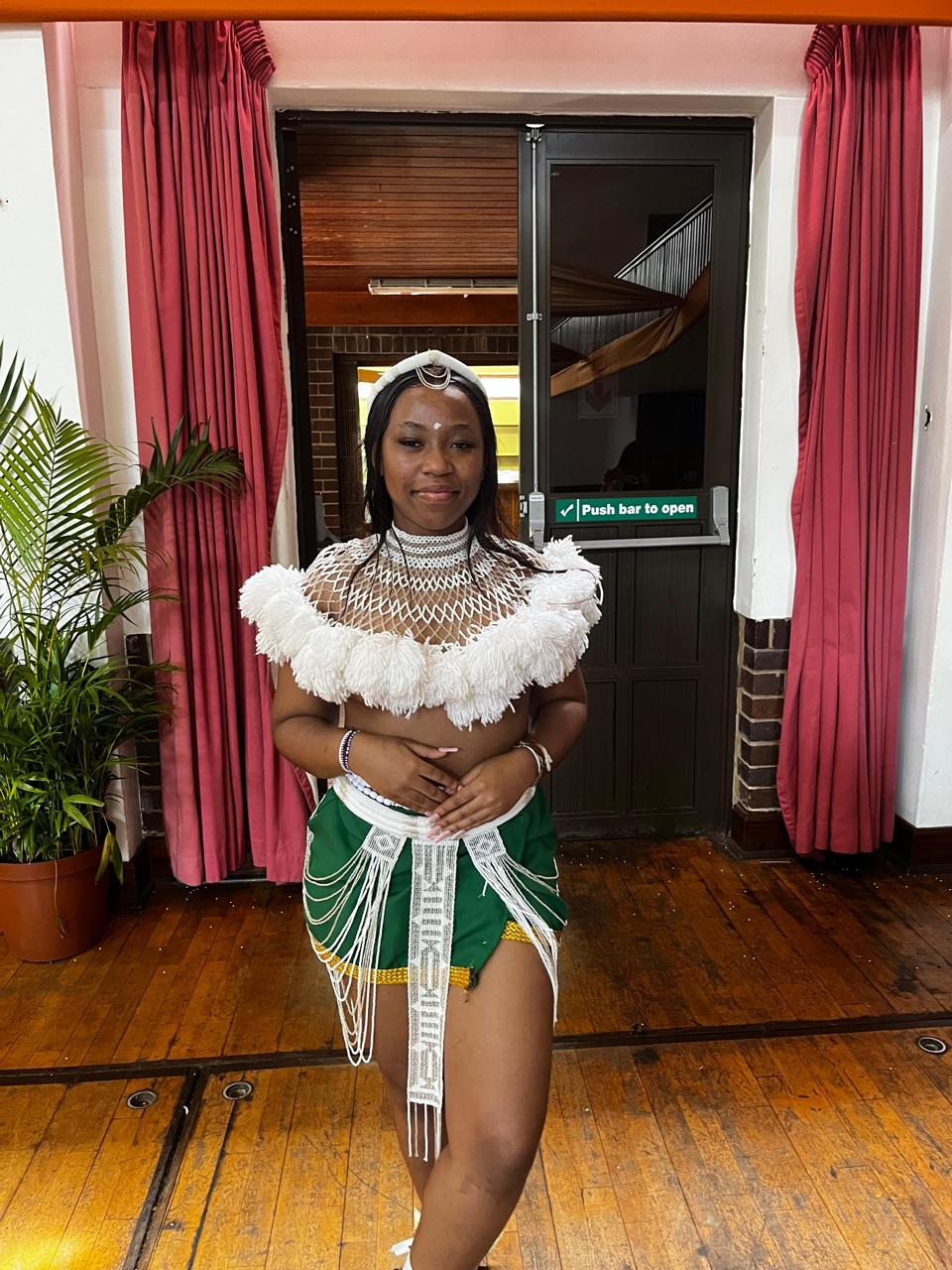 Asandile in beautiful traditional Zulu dress